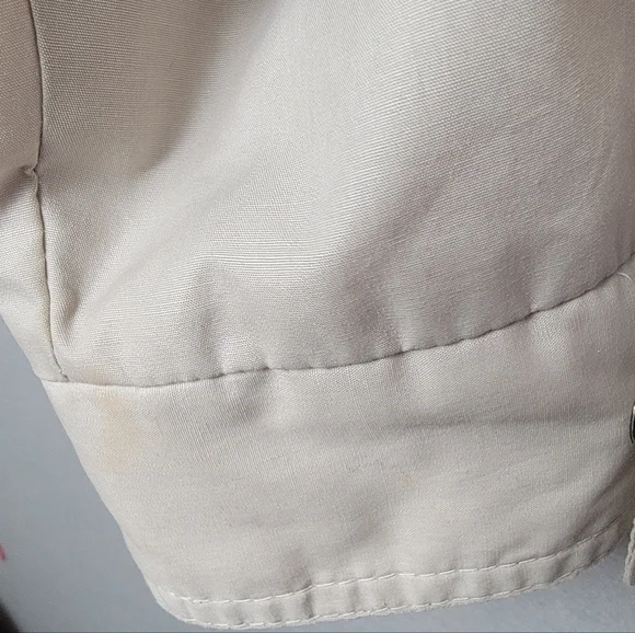 Members Only Vintage Coat‎ W/ Hidden Zip Rain Hood Size (40) Medium Vented Tan - Picture 4 of 11